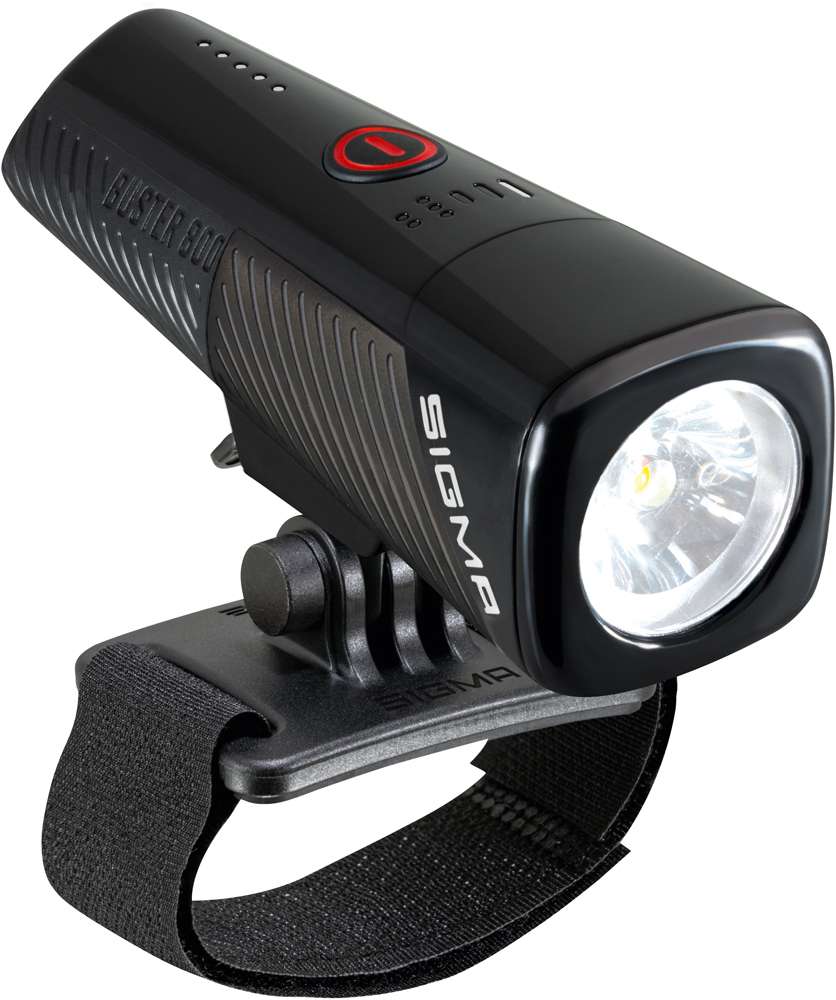SIGMA Headlight Buster 800 HELMET LED HOLDER -LI -ION BATTERIE USB