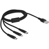 DeLOCK USB įkrovimo laidas 3 in 1, skirtas Lightning, mikro USB