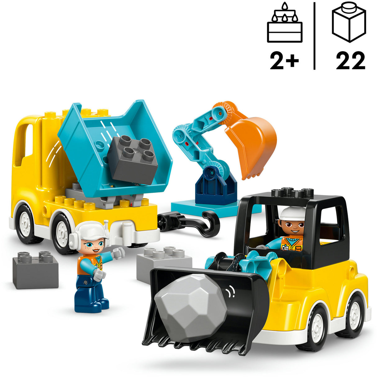Lego duplo town 10475 gradbena vozila 3v1