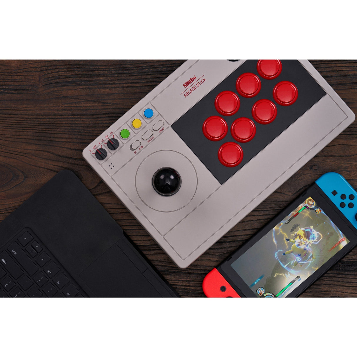 8Bitdo Arcade Stick Gamepad (Grey)
