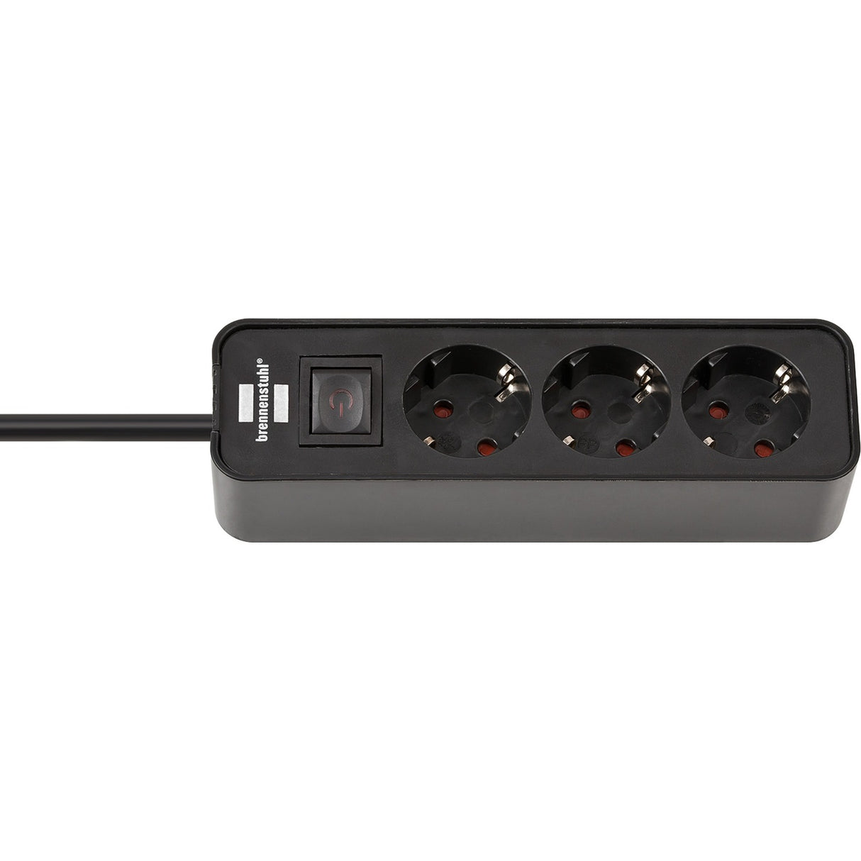 Brennenstuhl ecolor 3-way multiple socket black 1.5m h05vv-f 3g1.5 - 1153230000