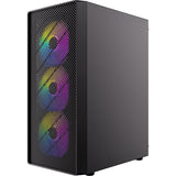 Antec ax26 rgb elite midi tårnhus (sort | 3x usb-a | hærdet glas)