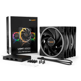 be quiet! Light Wings PWM high-speed RGB case fans (black, 3-pack, 140 x 140 x 25 mm)