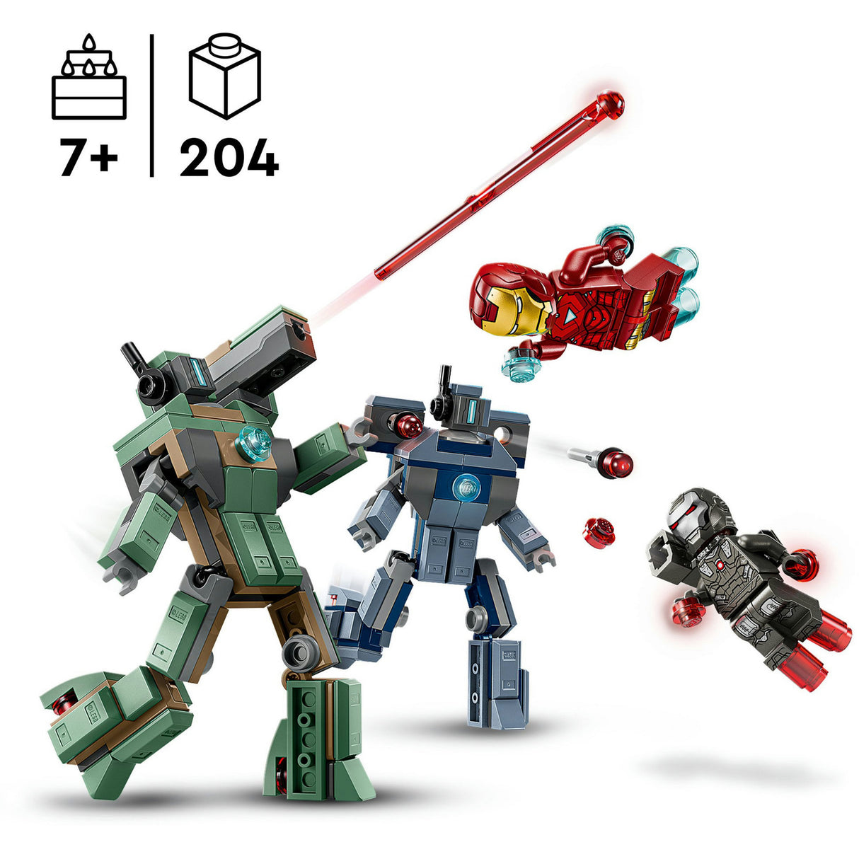 Lego superhjältar marvel 76320 iron man and war machine vs hammardrönare