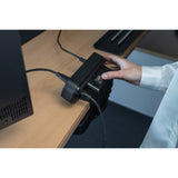 Brennerstuhl estilo duplex socket with switch socket (black silver, 2x slot for keystone modules)