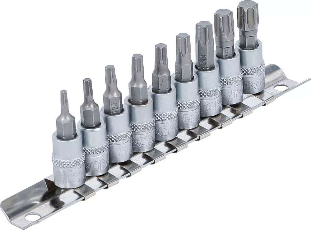 Bgs technic bit insert set 1 4 torx t10 - t50 9 pcs.