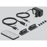 Delock HDMI KVM Switch KVM switch (black, 4k 60 Hz, USB 3.0, audio)