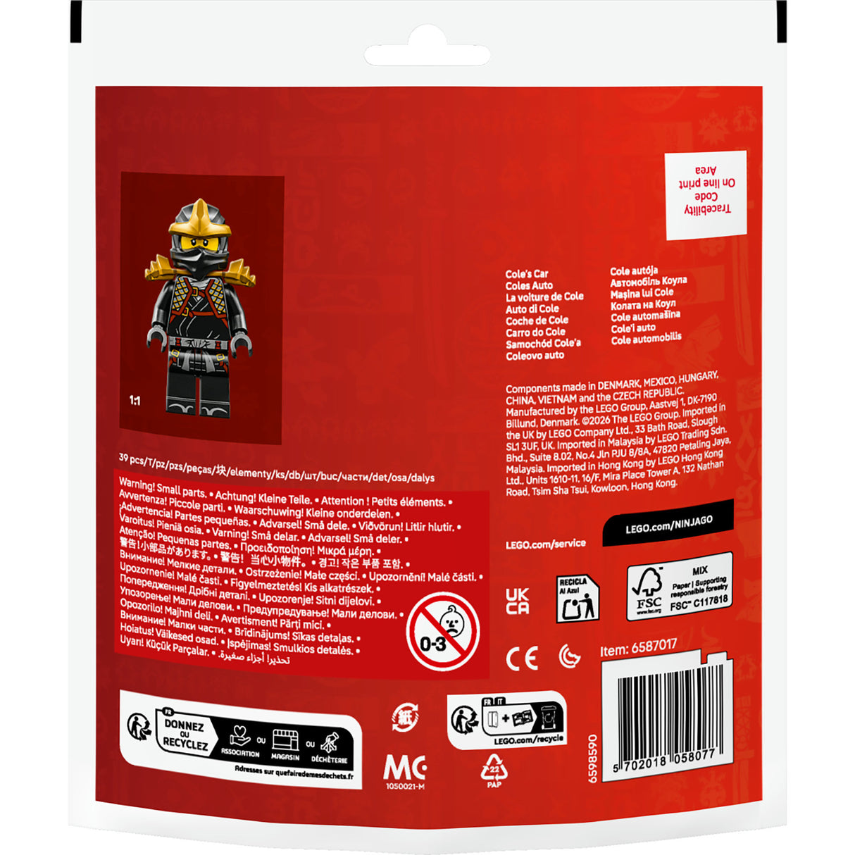 Lego 30723 Borsa Ninja L'auto di Cole | 10 pezzi