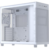 Asus prime ap303 - tempered glass panel midi tower behuizing (wit | 2x usb-a | 1x usb-c | tempered glass)
