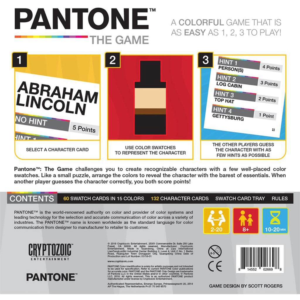 Európska sieť hráčov pantone: hra