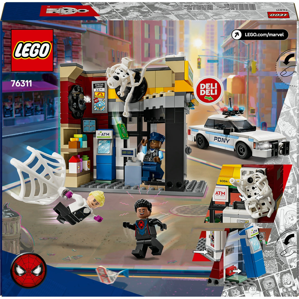 Lego super-heróis 76311 verso-aranha: milhas morales vs.