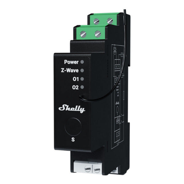 Shelly Wave Pro Shutter LR (EU) Relay (Black, Z-Wave)