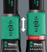 Wera click-torque lock a 5 r l torque wrench, 1 4 (2.5-25 nm)