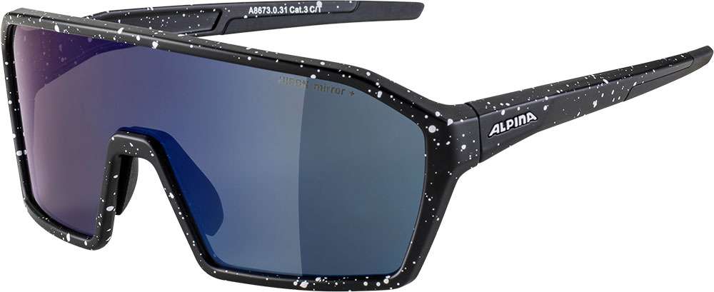 Olympic sportswear alpina sports glasses ram q-lite blue mirror lens black