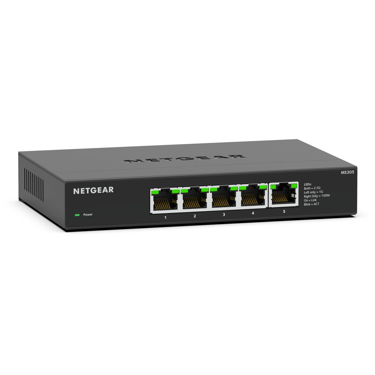 Netgear ms305 5-poorts multi-gigabit 2.5g ethernet unmanaged switch (zwart)