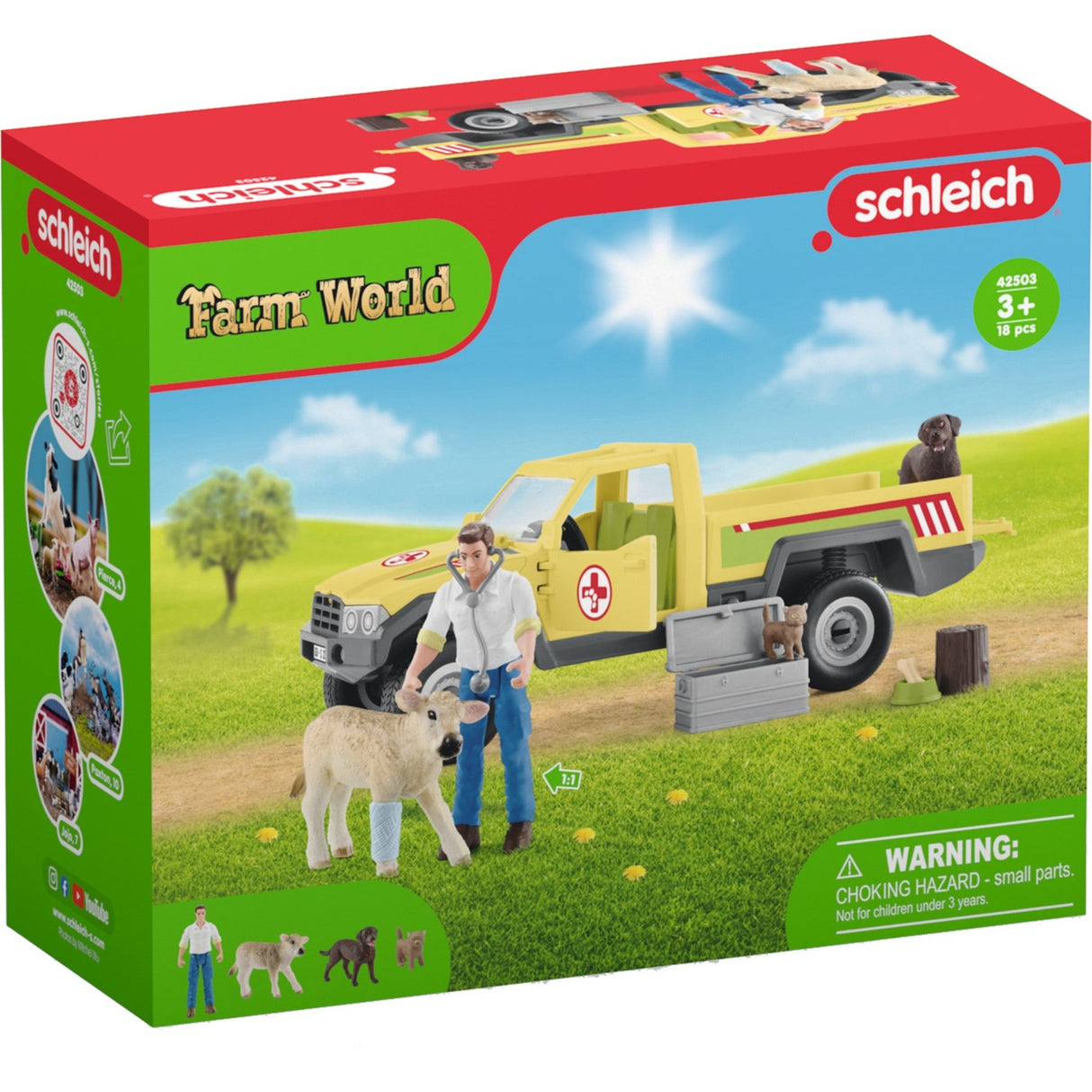 Schleich Farm World Eläinlääkärin vierailu tilalla