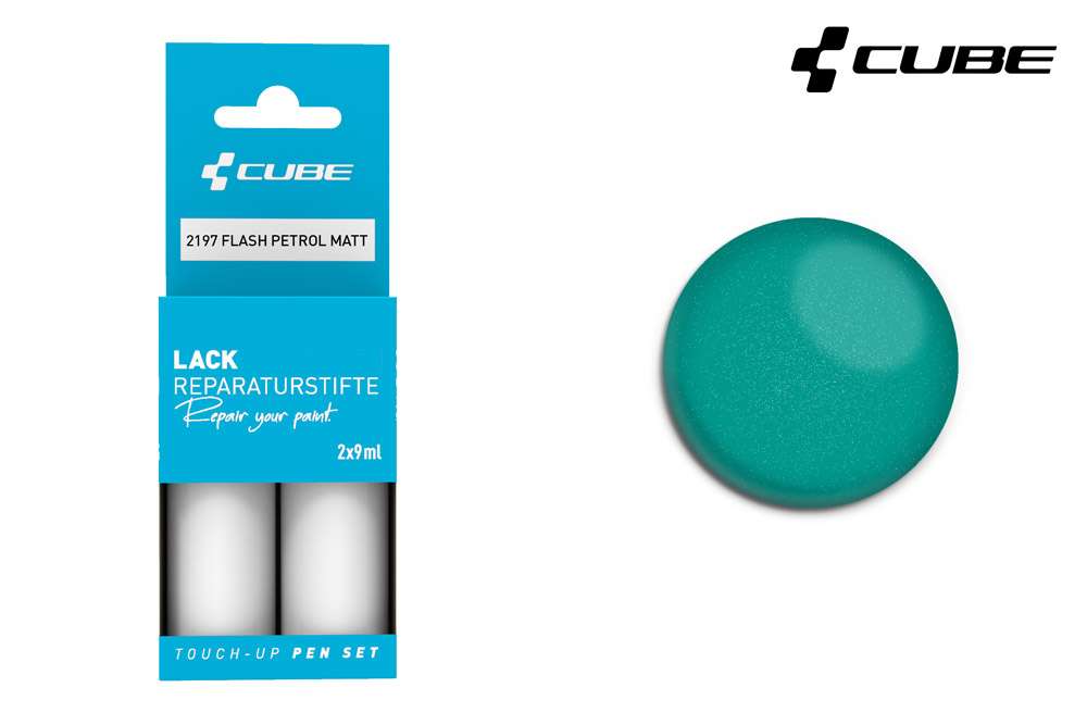 Cube touch-up pen set flash petrol matt
