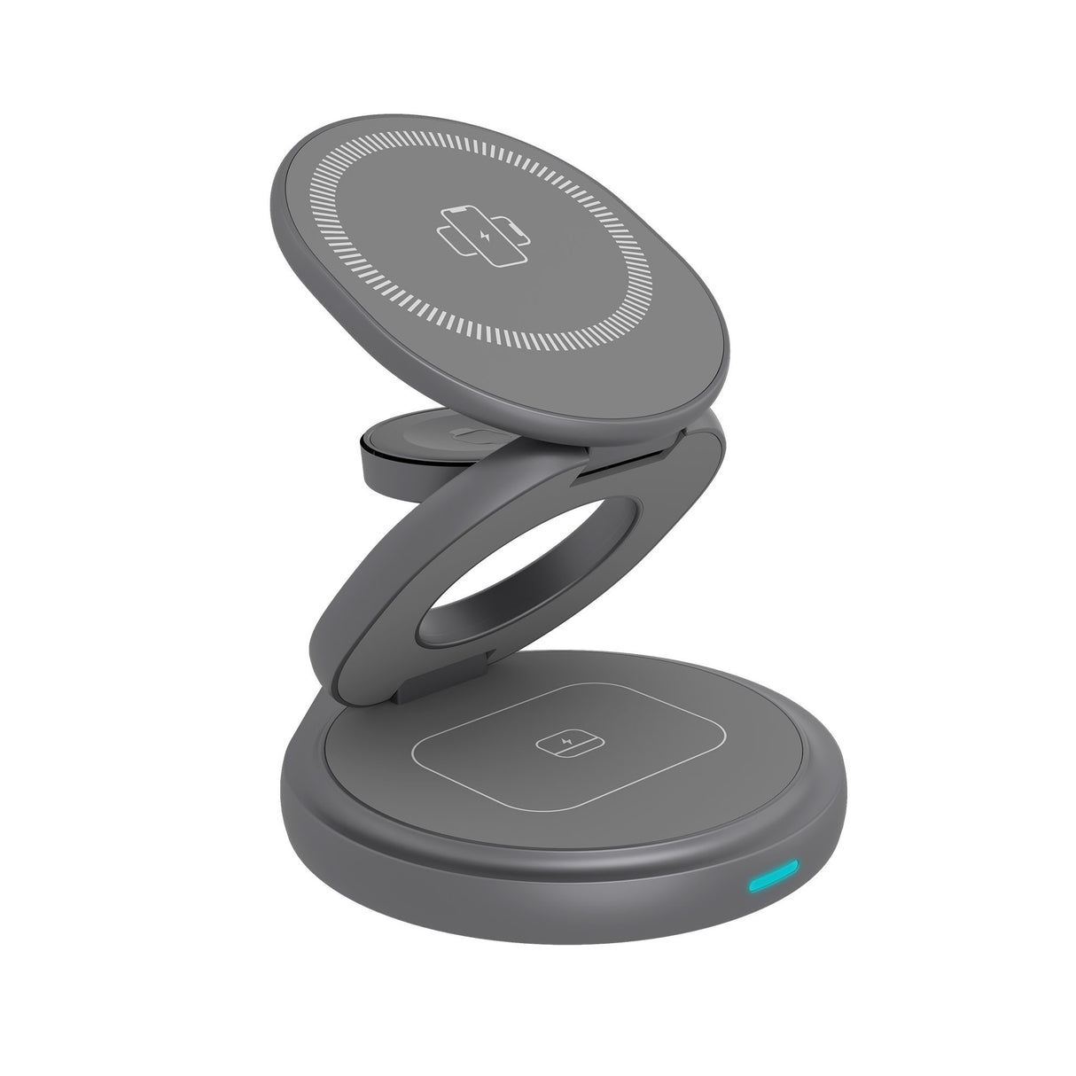 Icy box 3-in-1 foldable wireless charging station (anthracite, ib-sh101-ch)