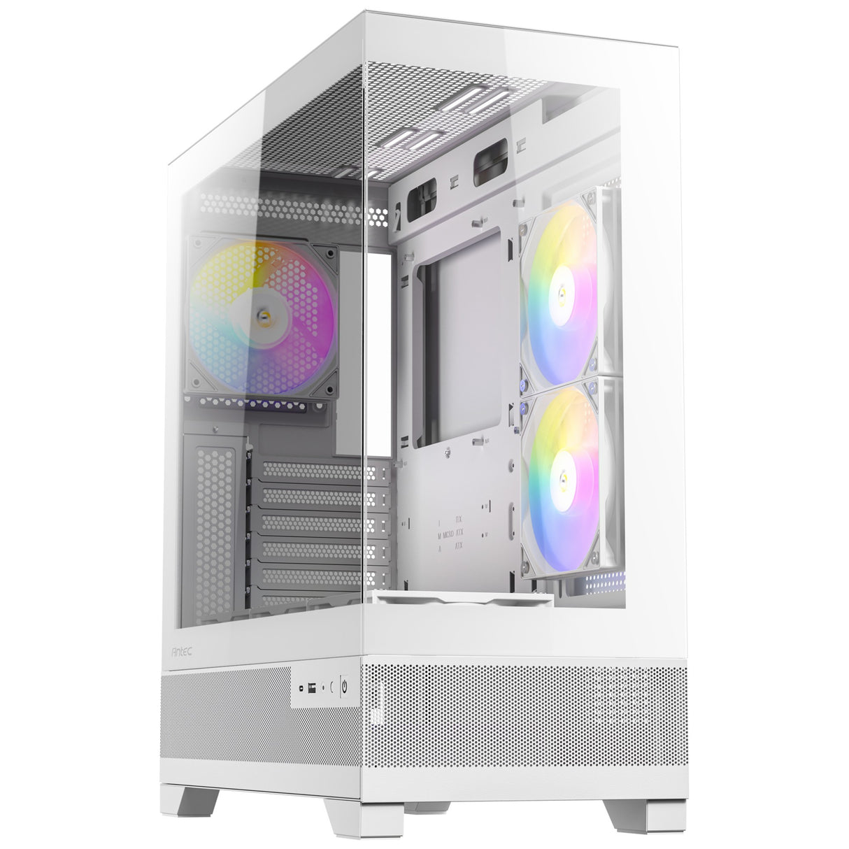 Antec CX700 Elite RGB Midi Tower Case (White | 2x USB-A | Tempered Glass)