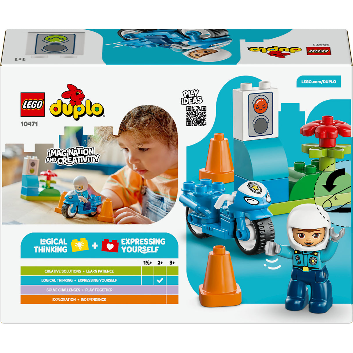 Lego Duplo 10471 blue police motorcycle