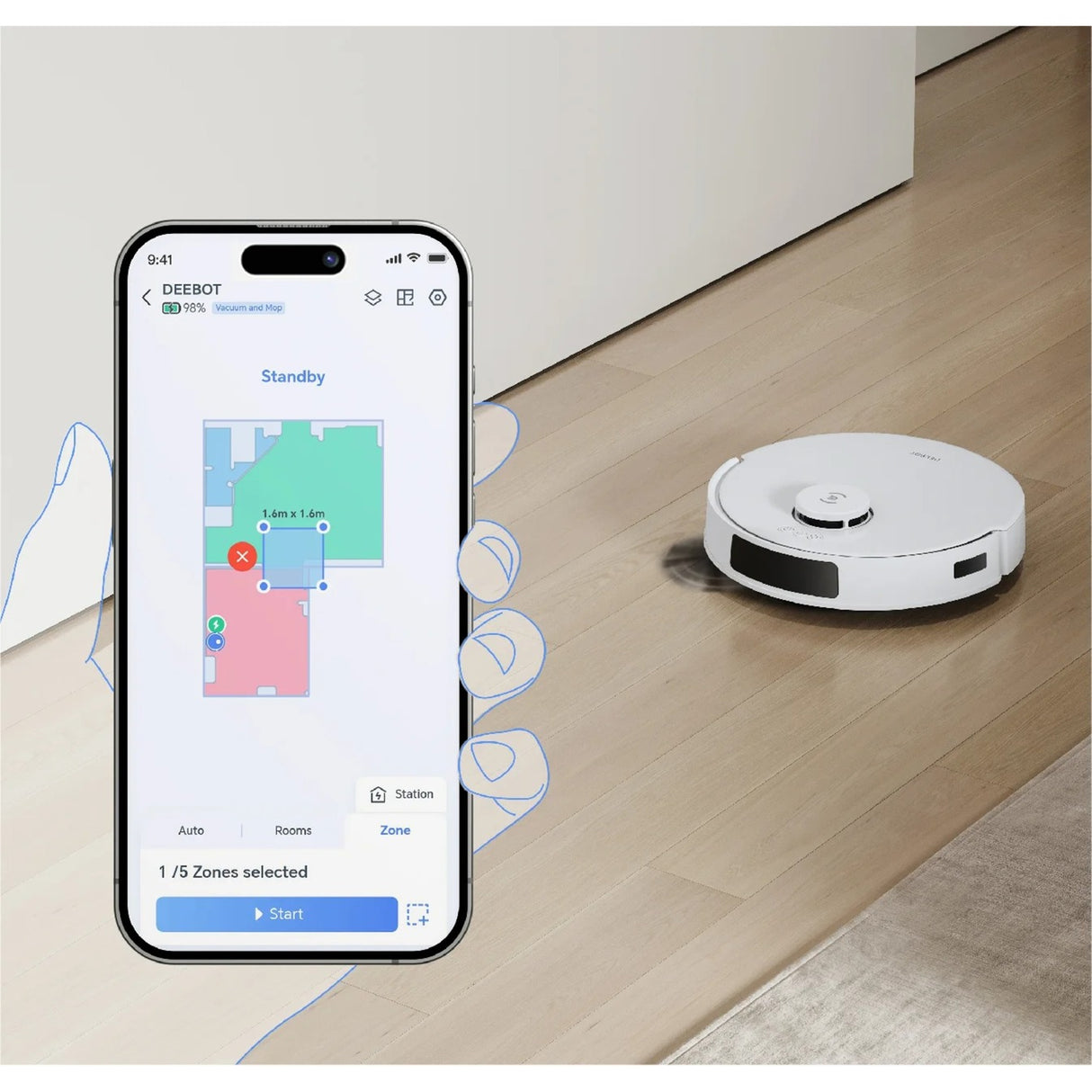 Ecovacs Deebot N20 Pro Plus robot vacuum cleaner (white)