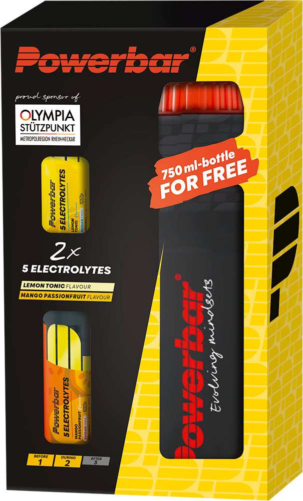 Powerbar 5 electrolytes multiflavor + drinking bottle 750ml