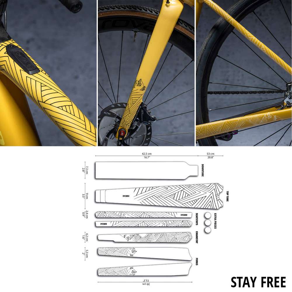 Dyedbro stay free gravel frame protection kit