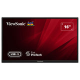 Viewsonic VA1650 moniteur portable léger 16 (noir, 1x HDMI, USB-C)