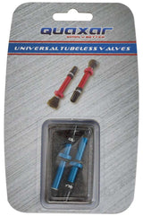 Quaxar tubeless valves universal aluminum blue