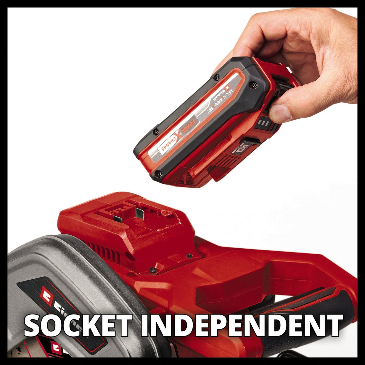 Einhell te-ms 18 8 li-solo accu afkort- verstekzaag afkort- en verstekzaag (rood, accu en oplader niet inbegrepen)