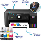 Epson EcoTank ET-2871 A4 Multifunction Wi-Fi Printer with Ink Tank All-in-One Inkjet Printer (Black, Scan, Copy, Wi-Fi, Includes up to 3 Years of Ink)