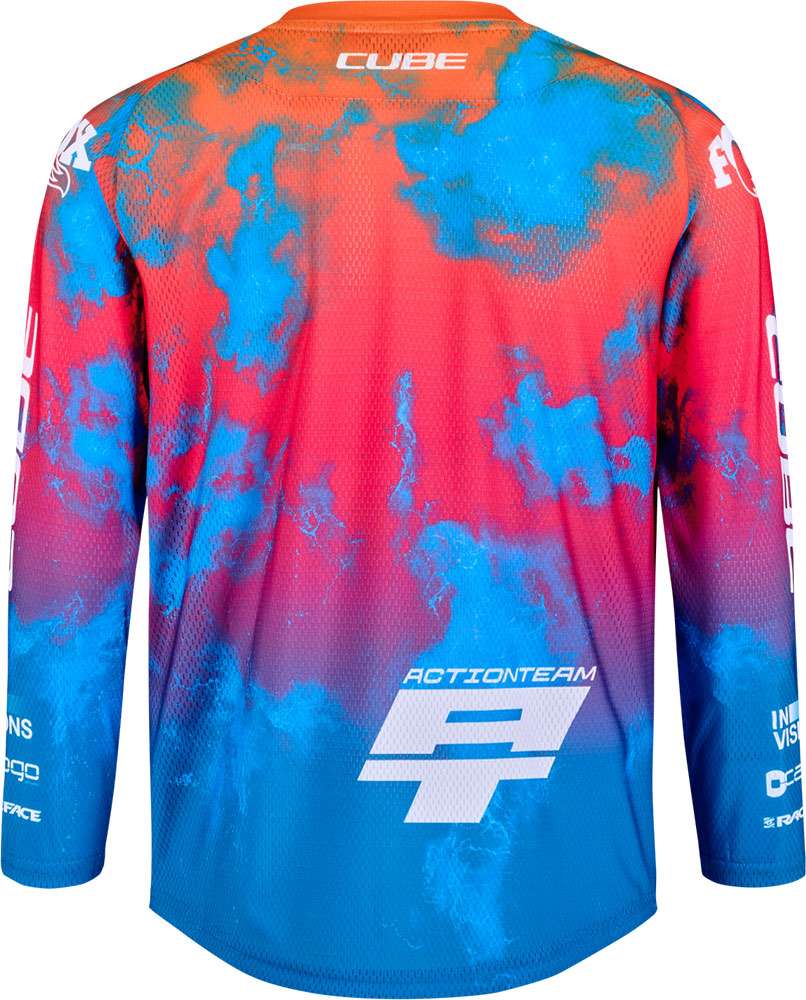 Cube rookie x actionteam - kid's mtb long sleeve jersey