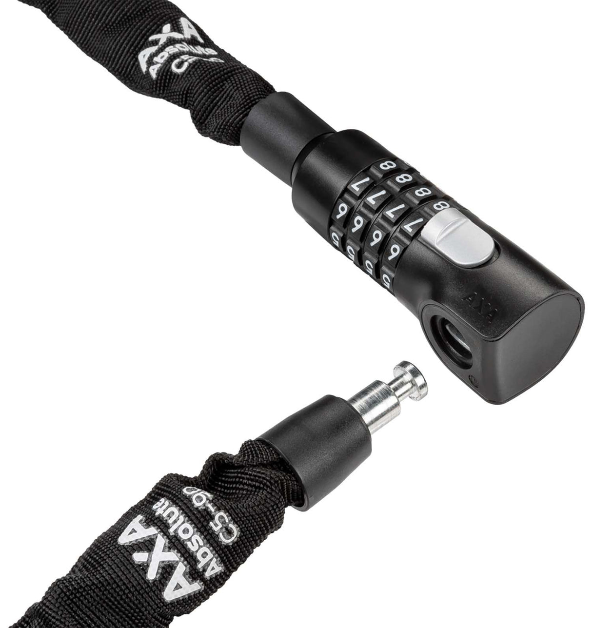 Zamek łańcuchowy Axa Absolute C5-90cm Zamek szyfrowy czarny
