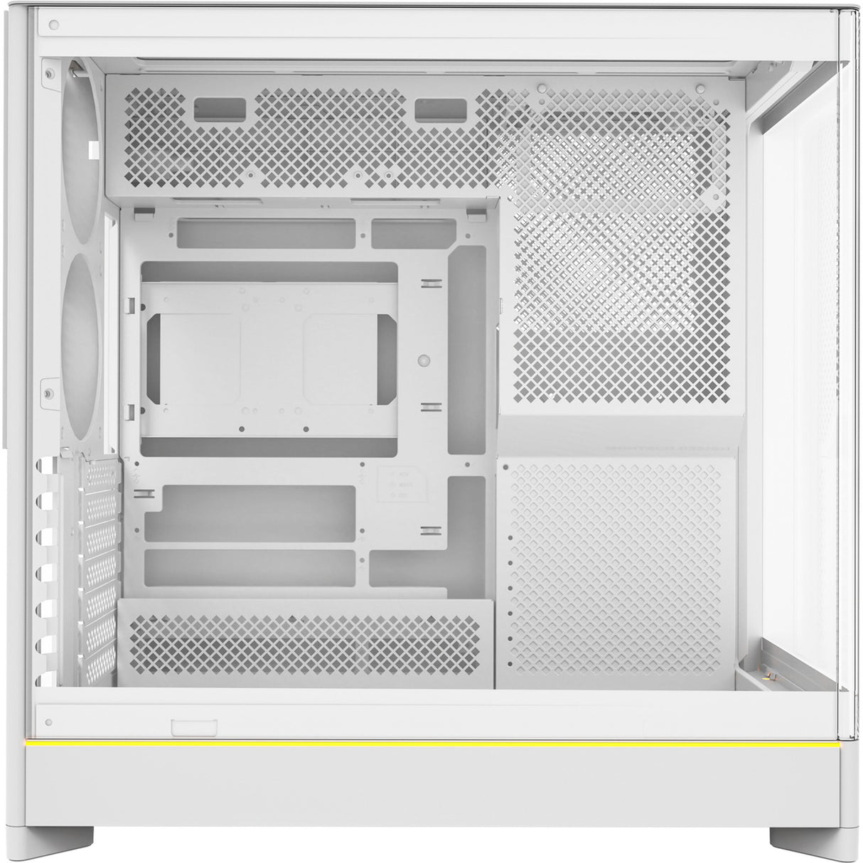 Montech hs02 midi tower behuizing (wit | 2x usb-a | 1x usb-c | rgb | tempered glass)