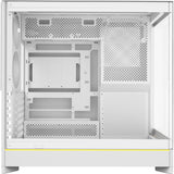 Montech hs02 midi tower behuizing (wit | 2x usb-a | 1x usb-c | rgb | tempered glass)