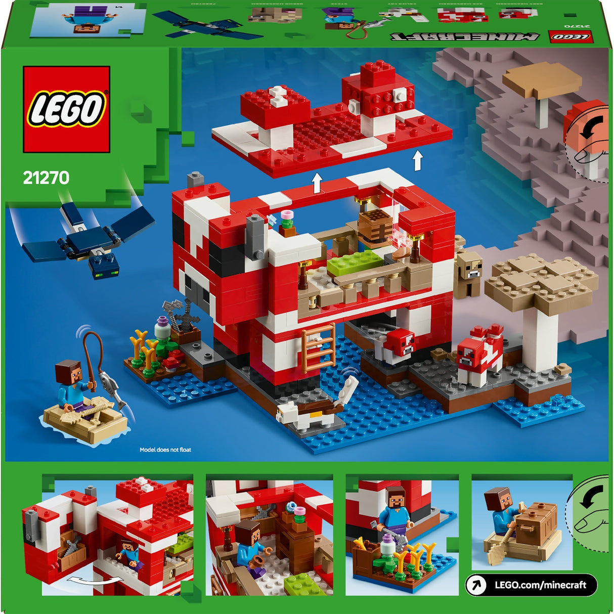 Lego minecraft 21270 the mooshroom house