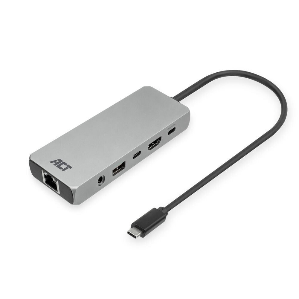 Act connectivity USB-C 4K 8K 60Hz docking station (grey)