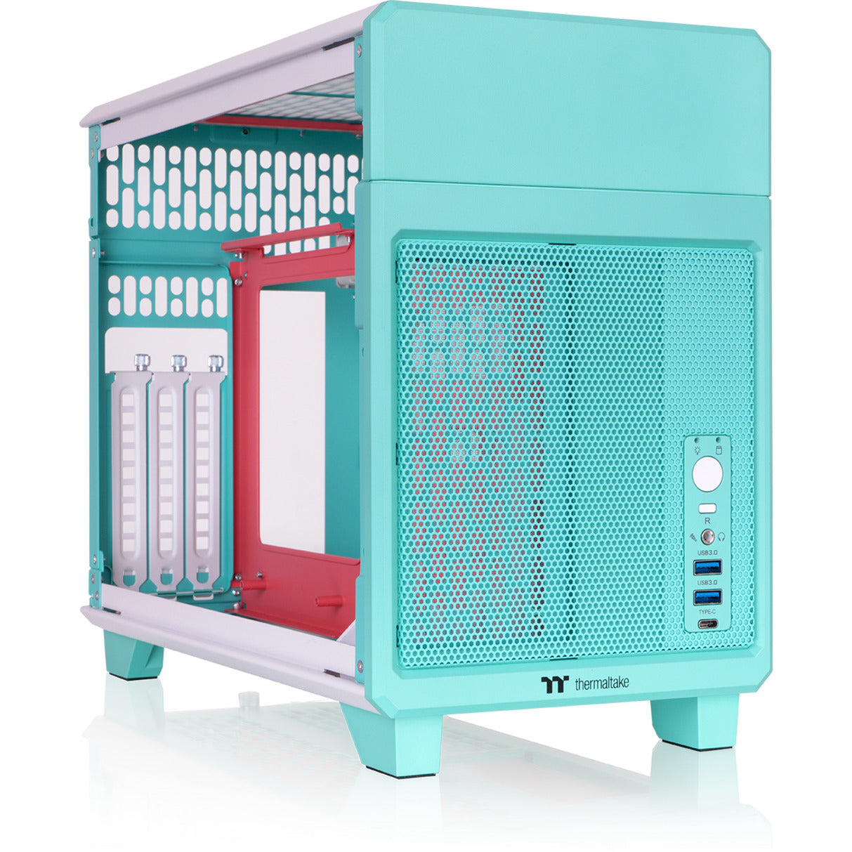Thermaltake TR100 Mint Strawberry Mini Tower Case (Mint Berry | 2x USB-A | 1x USB-C)