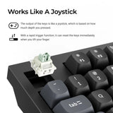 Keychron q5 he 8k magnetic switch keyboard (zwart, us lay-out (qwerty), ultra-fast lime, 96%, rgb leds, osa double-shot pbt, hot swap, knob)