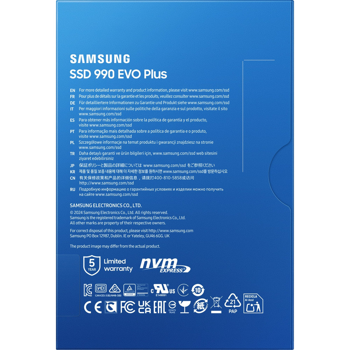 Samsung mz-v9s1t0bw SSD, 1 TB, m.2, 7150 MB s