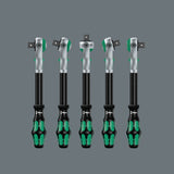 Wera 8100 SC 2 Zyklop Speed Ratchet Set, 1/2", 37-piece tool set (black-green, speed ratchet with swiveling head)