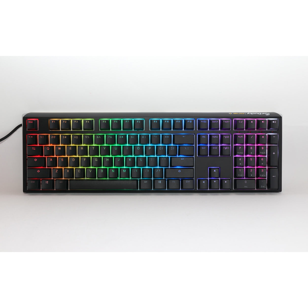 Ducky One 3 Classic, keyboard (black white, US layout, Cherry MX Speed Silver, RGB LED, double-shot PBT, hot-swappable, Quack Mechanics)