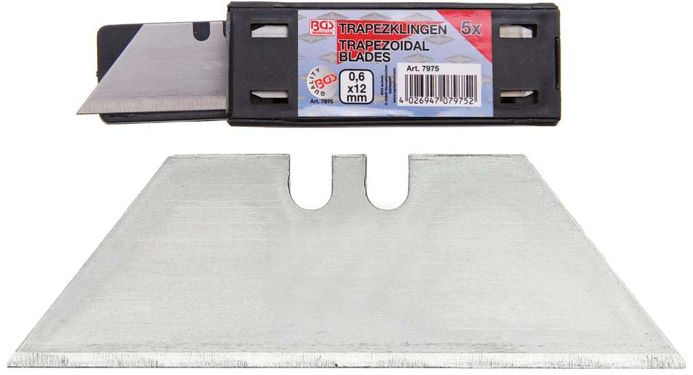 Bgs technic trapezoidal blade set 0,6x12mm 5 pieces