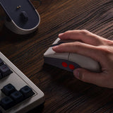 8bitdo retro r8 mouse - n edition (grey red, 50 - 26000 dpi, bluetooth usb-c 2.4 ghz)