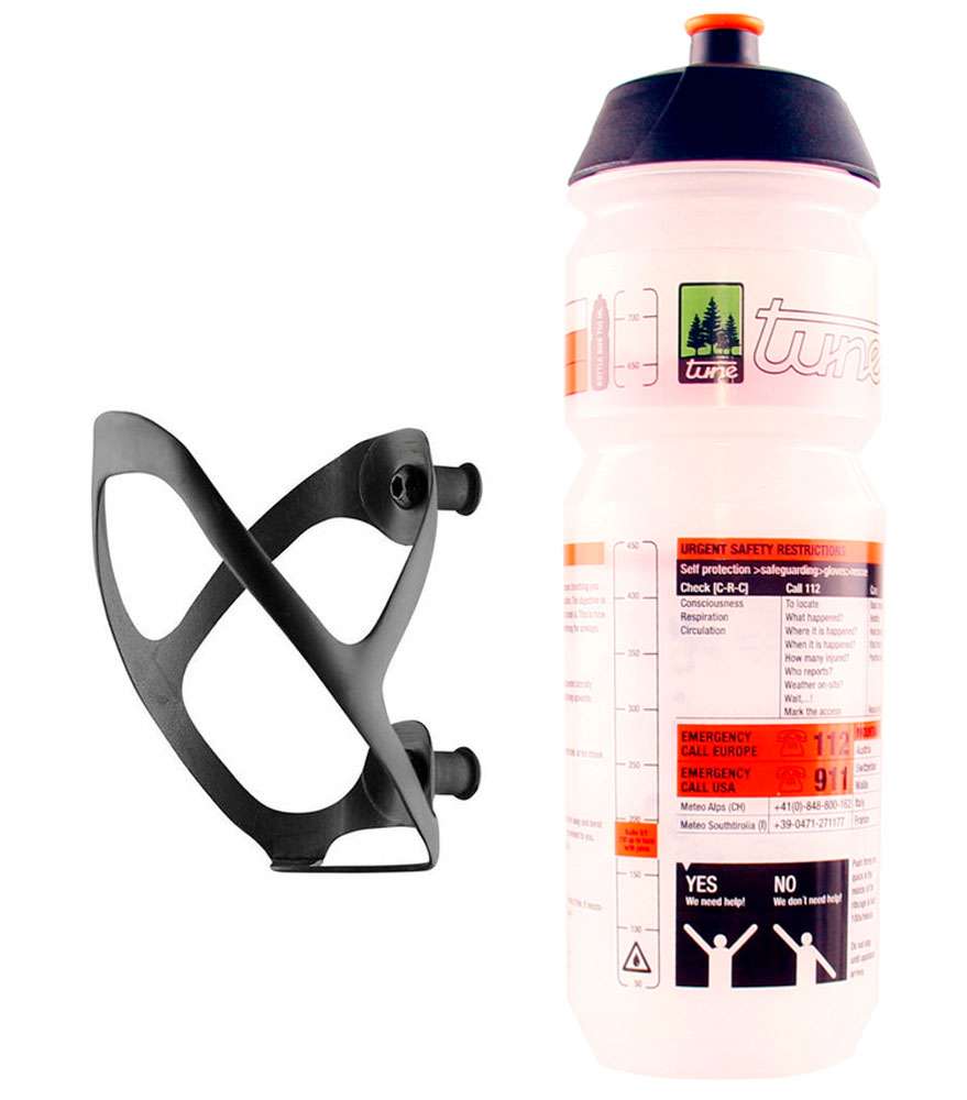 Tune bottle cage wasserträger 2.0 carbon + bottle 750ml