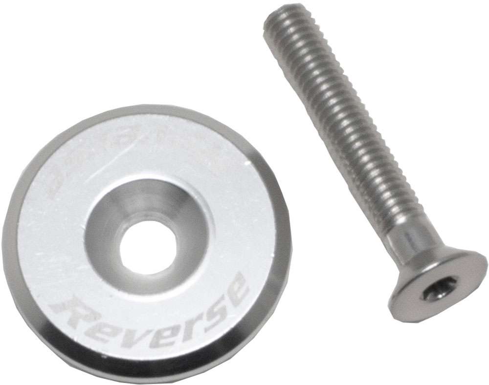 Reverse components headset cap with screw