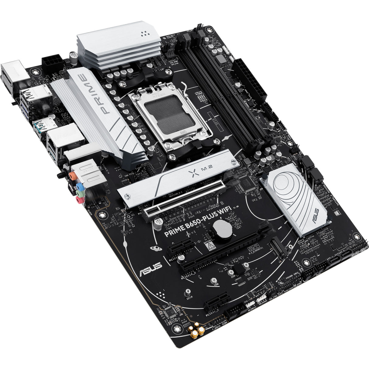 Asus prime b650-plus wifi socket am5 moederbord (zwart zilver, raid, 2.5gb-lan, wi-fi 6e, bt 5.3, sound, atx)