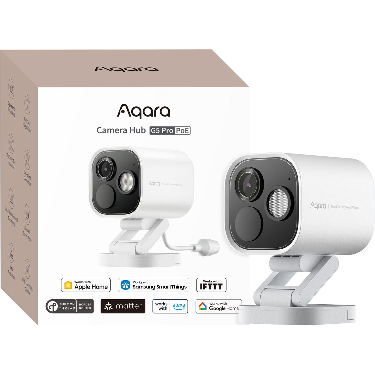 Mol ceamara Aqara g5 pro poe (bán, dath fís oíche)
