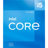 Intel® Core i5-12400F, 2.5 GHz (4.4 GHz Turbo Boost) Socket 1700 processor (Alder Lake, boxed)