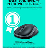 Logitech wireless mouse m185 (blauw, retail)